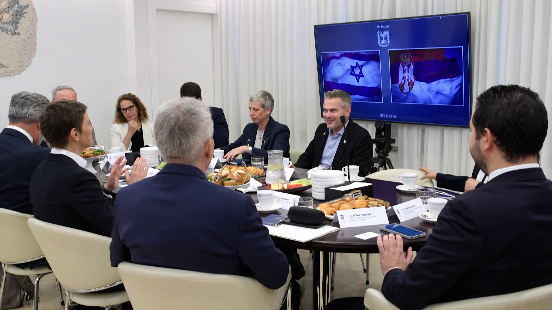 Izrael, Jerusalim, predsednica Narodne skupstine Republike Srbije Ana Brnabic sastala se sa parlamentarnom grupom prijateljstva Srbije i Izraela, pokrivanje